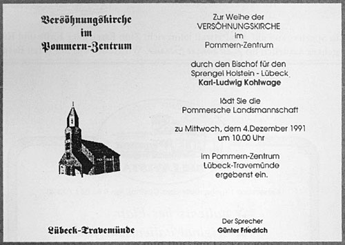 Versöhnungskirche im Pommernzentrum